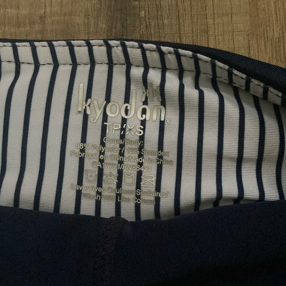 Kyodan Tennis Skort XS Skirt Preppy Navy White Stripes Golf Old Money - Picture 2 of 6